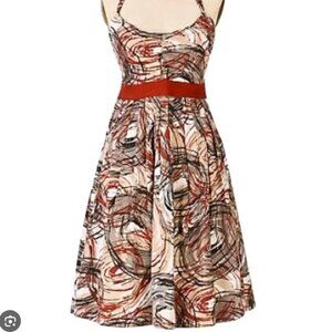 Anthropologie Viola Graphic Halter Dress | Size 4